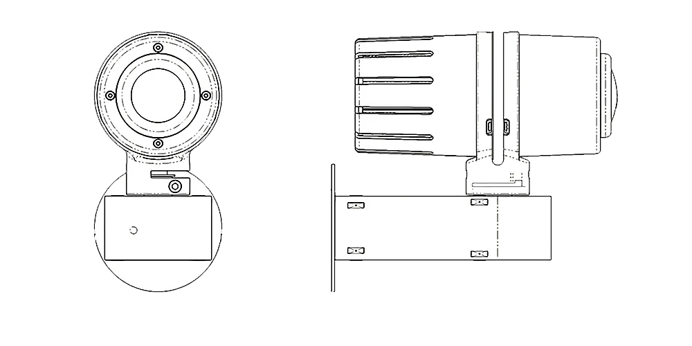 20W Symp MT Safety Signage Projector Dimensions