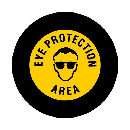 Eye protection area safety sign