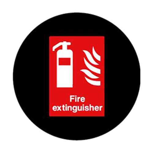 Fire safety sign gobo 2 colour