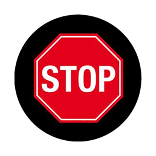 Gobo Stop Signage