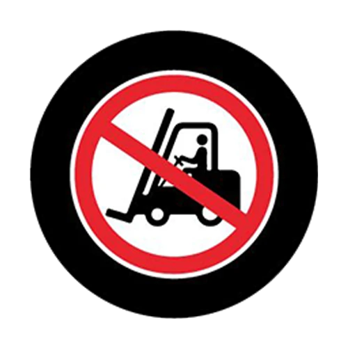 No forklift trucks sign gobo