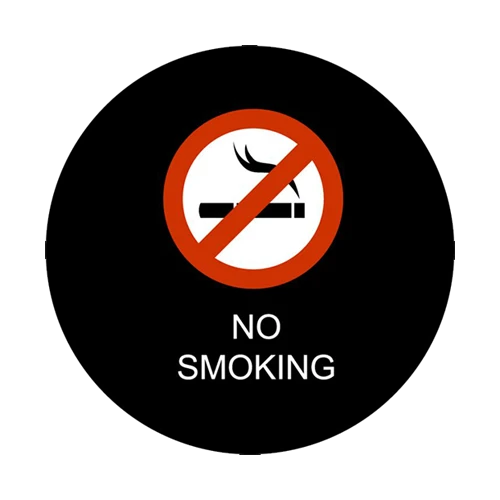 No smoking health & safety sign projection