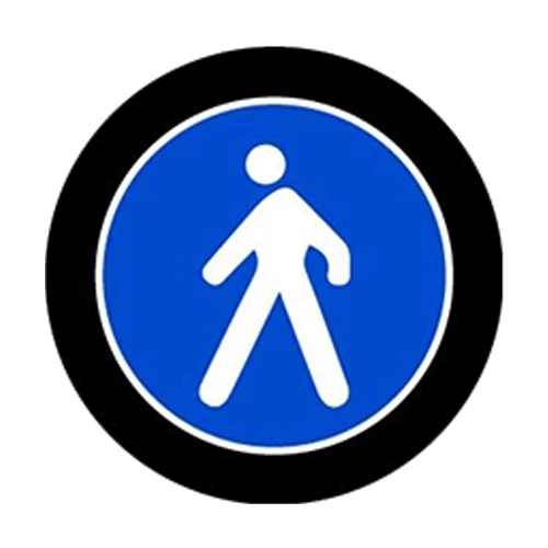 Pedestrian safety sign gobo