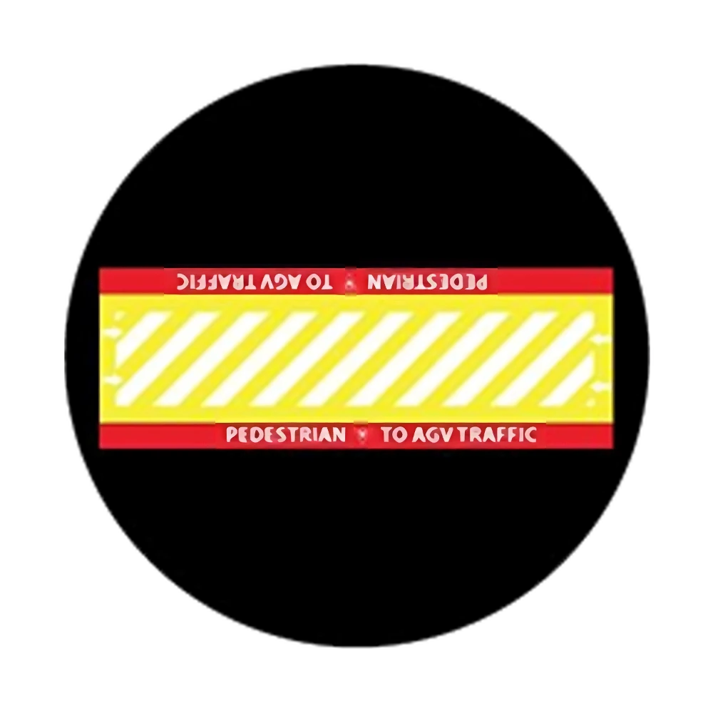 Pedestrian to AGV traffic safety sign