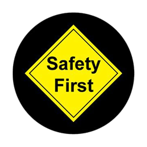 Safety first sign gobo