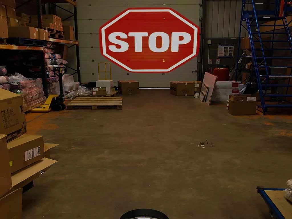 Virtual Stop Sign Projection